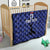 Custom Haiti Football Quilt Come on Les Grenadiers Blue Style
