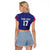 Custom Haiti Football Raglan Cropped T Shirt Come on Les Grenadiers Blue Style
