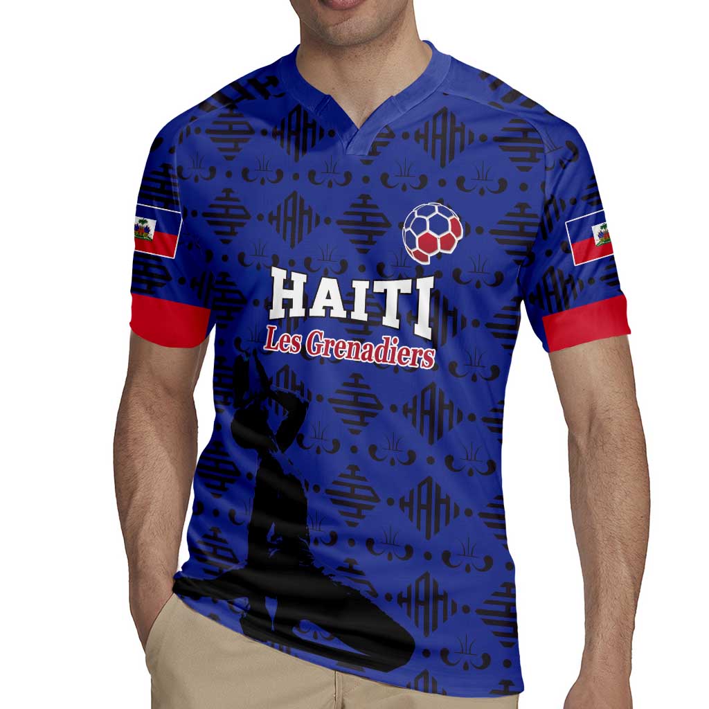 Custom Haiti Football Rugby Jersey Come on Les Grenadiers Blue Style