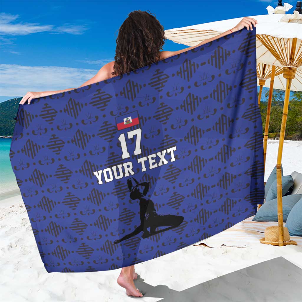 Custom Haiti Football Sarong Come on Les Grenadiers Blue Style
