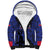 Custom Haiti Football Sherpa Hoodie Come on Les Grenadiers Blue Style