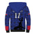 Custom Haiti Football Sherpa Hoodie Come on Les Grenadiers Blue Style