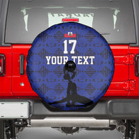 Custom Haiti Football Spare Tire Cover Come on Les Grenadiers Blue Style