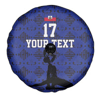 Custom Haiti Football Spare Tire Cover Come on Les Grenadiers Blue Style