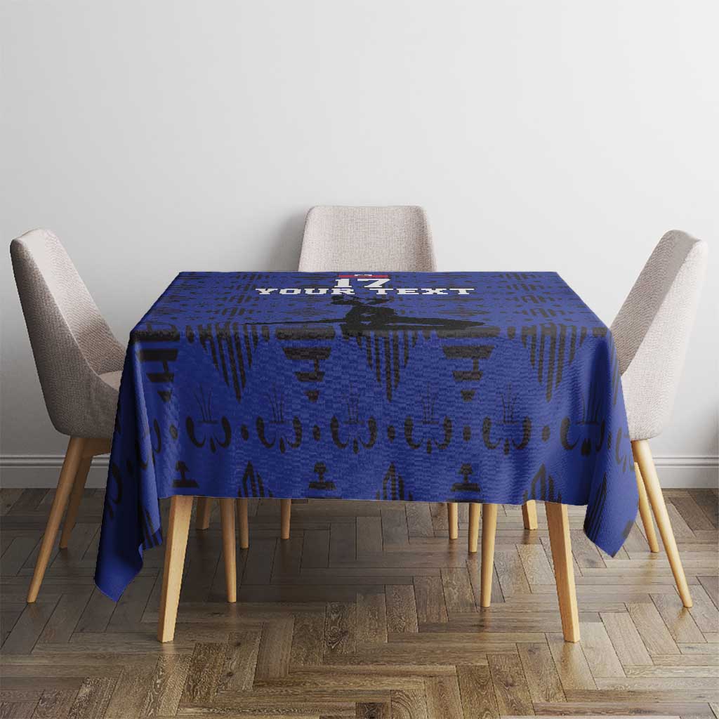 Custom Haiti Football Tablecloth Come on Les Grenadiers Blue Style