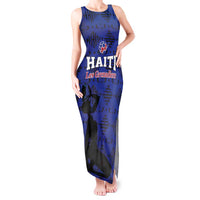 Custom Haiti Football Tank Maxi Dress Come on Les Grenadiers Blue Style