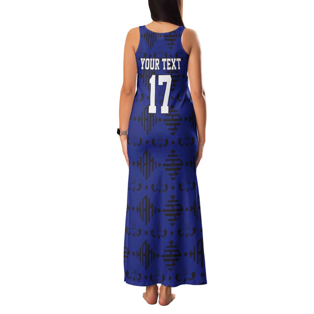 Custom Haiti Football Tank Maxi Dress Come on Les Grenadiers Blue Style