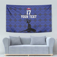 Custom Haiti Football Tapestry Come on Les Grenadiers Blue Style