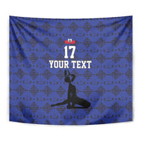 Custom Haiti Football Tapestry Come on Les Grenadiers Blue Style