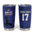 Custom Haiti Football Tumbler Cup Come on Les Grenadiers Blue Style
