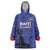 Custom Haiti Football Wearable Blanket Hoodie Come on Les Grenadiers Blue Style