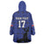 Custom Haiti Football Wearable Blanket Hoodie Come on Les Grenadiers Blue Style