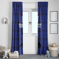 Custom Haiti Football Window Curtain Come on Les Grenadiers Blue Style