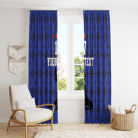 Custom Haiti Football Window Curtain Come on Les Grenadiers Blue Style
