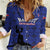Custom Haiti Football Women Casual Shirt Come on Les Grenadiers Blue Style