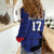 Custom Haiti Football Women Casual Shirt Come on Les Grenadiers Blue Style