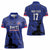 Custom Haiti Football Women Polo Shirt Come on Les Grenadiers Blue Style