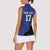 Custom Haiti Football Women Sleeveless Polo Shirt Come on Les Grenadiers Blue Style