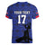 Custom Haiti Football Women V-Neck T-Shirt Come on Les Grenadiers Blue Style