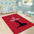 Custom Haiti Football Area Rug Come on Les Grenadiers Red Style