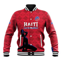 Custom Haiti Football Baseball Jacket Come on Les Grenadiers Red Style