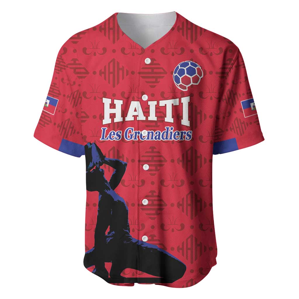 Custom Haiti Football Baseball Jersey Come on Les Grenadiers Red Style