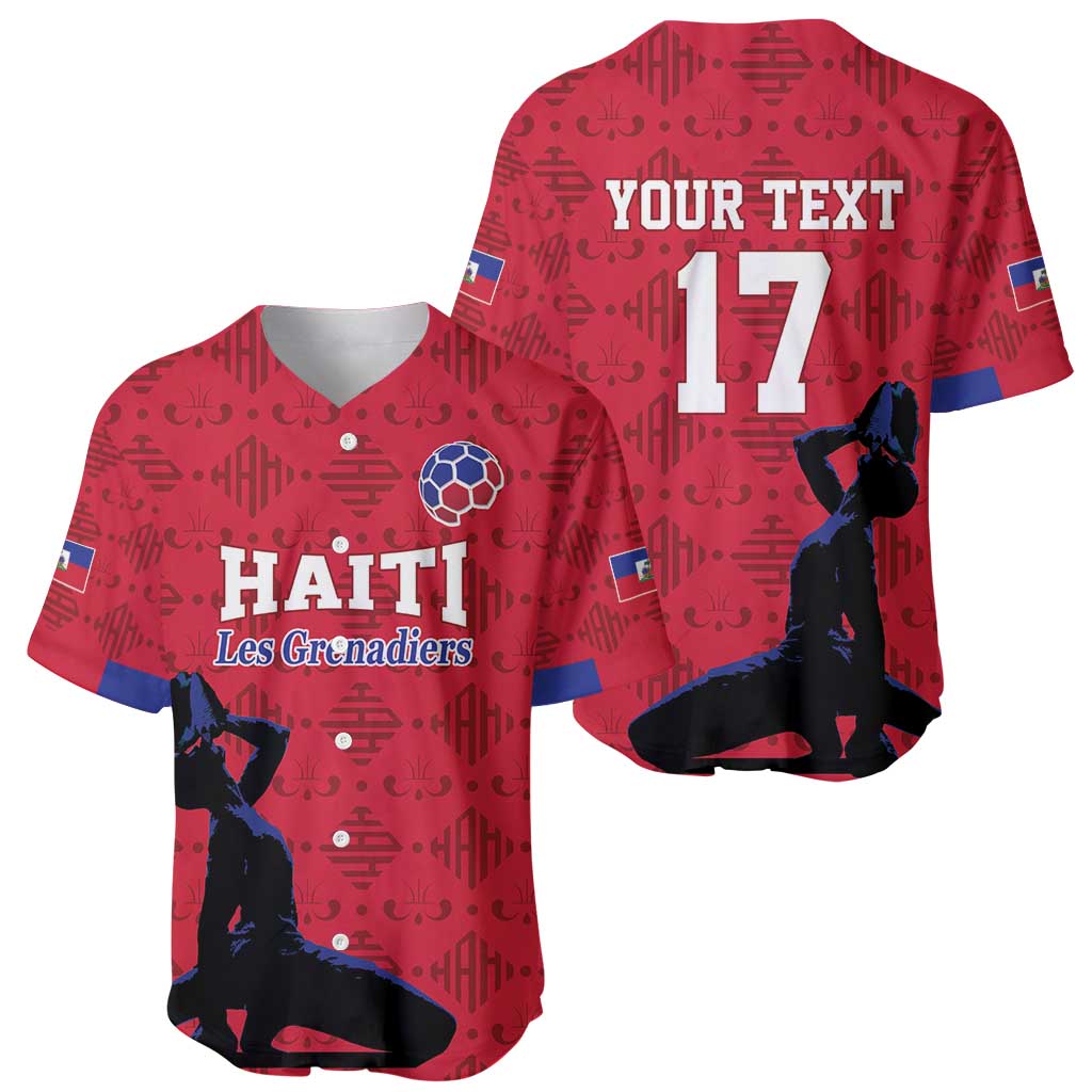 Custom Haiti Football Baseball Jersey Come on Les Grenadiers Red Style