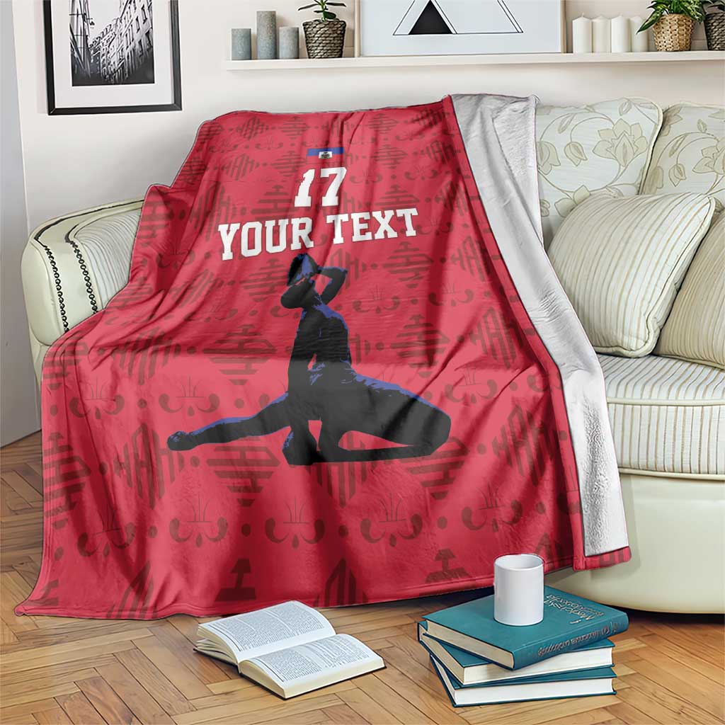 Custom Haiti Football Blanket Come on Les Grenadiers Red Style