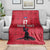 Custom Haiti Football Blanket Come on Les Grenadiers Red Style