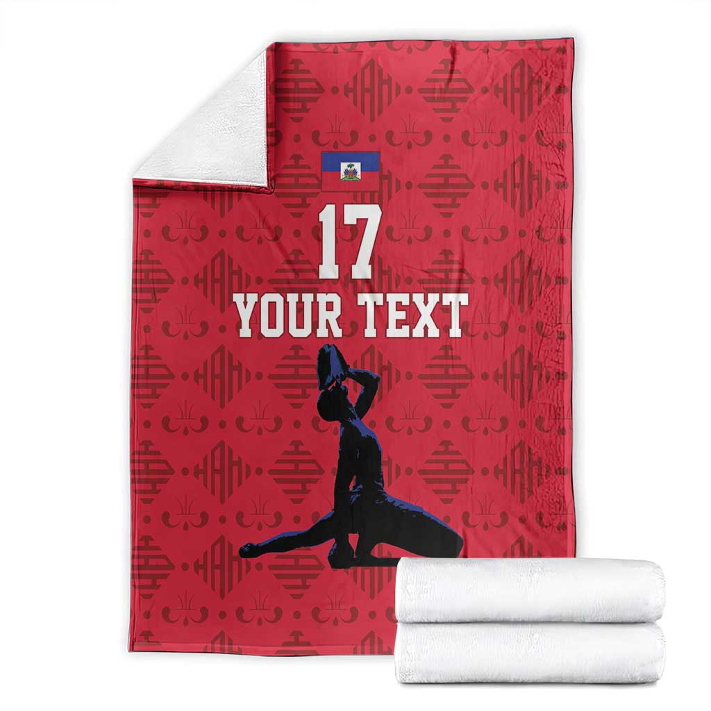 Custom Haiti Football Blanket Come on Les Grenadiers Red Style
