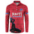 Custom Haiti Football Button Sweatshirt Come on Les Grenadiers Red Style