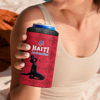 Custom Haiti Football 4 in 1 Can Cooler Tumbler Come on Les Grenadiers Red Style