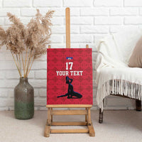 Custom Haiti Football Canvas Wall Art Come on Les Grenadiers Red Style