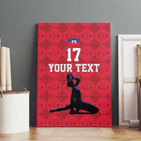Custom Haiti Football Canvas Wall Art Come on Les Grenadiers Red Style