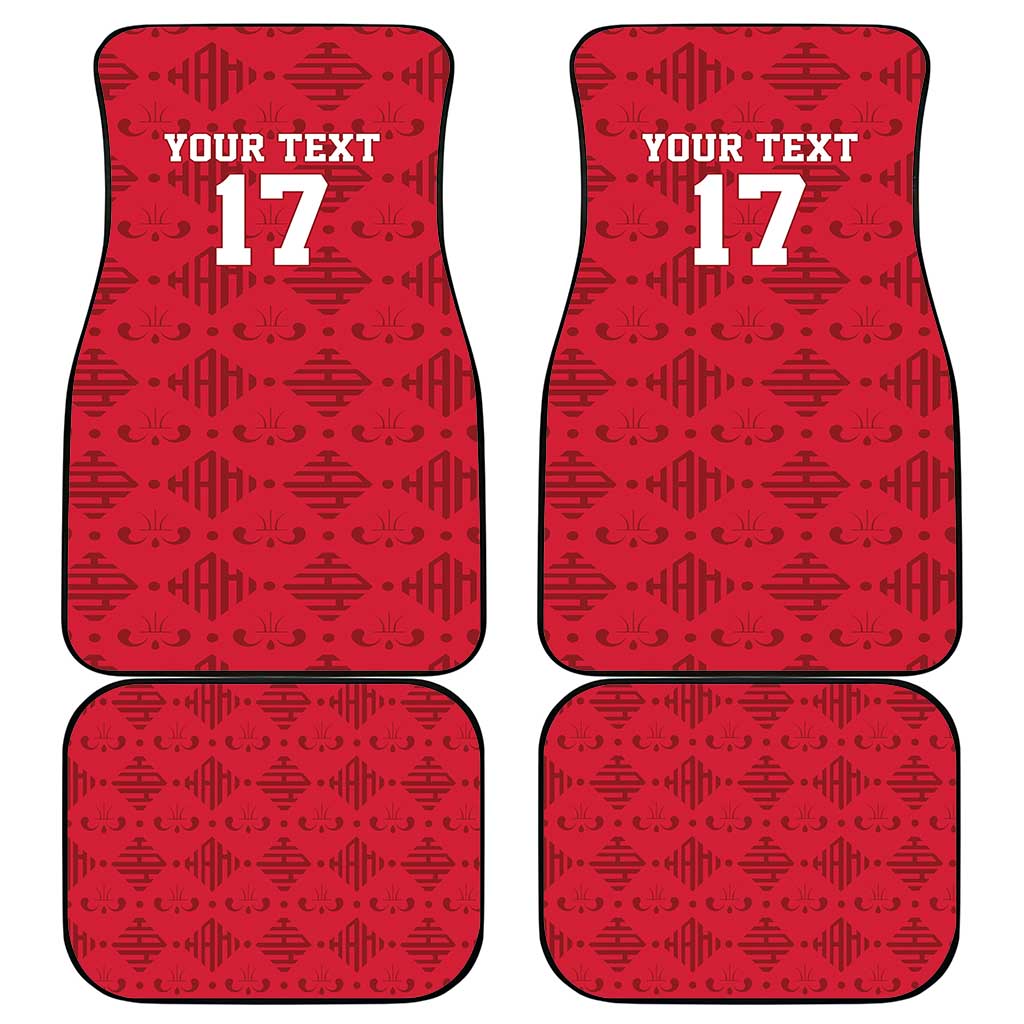 Custom Haiti Football Car Mats Come on Les Grenadiers Red Style