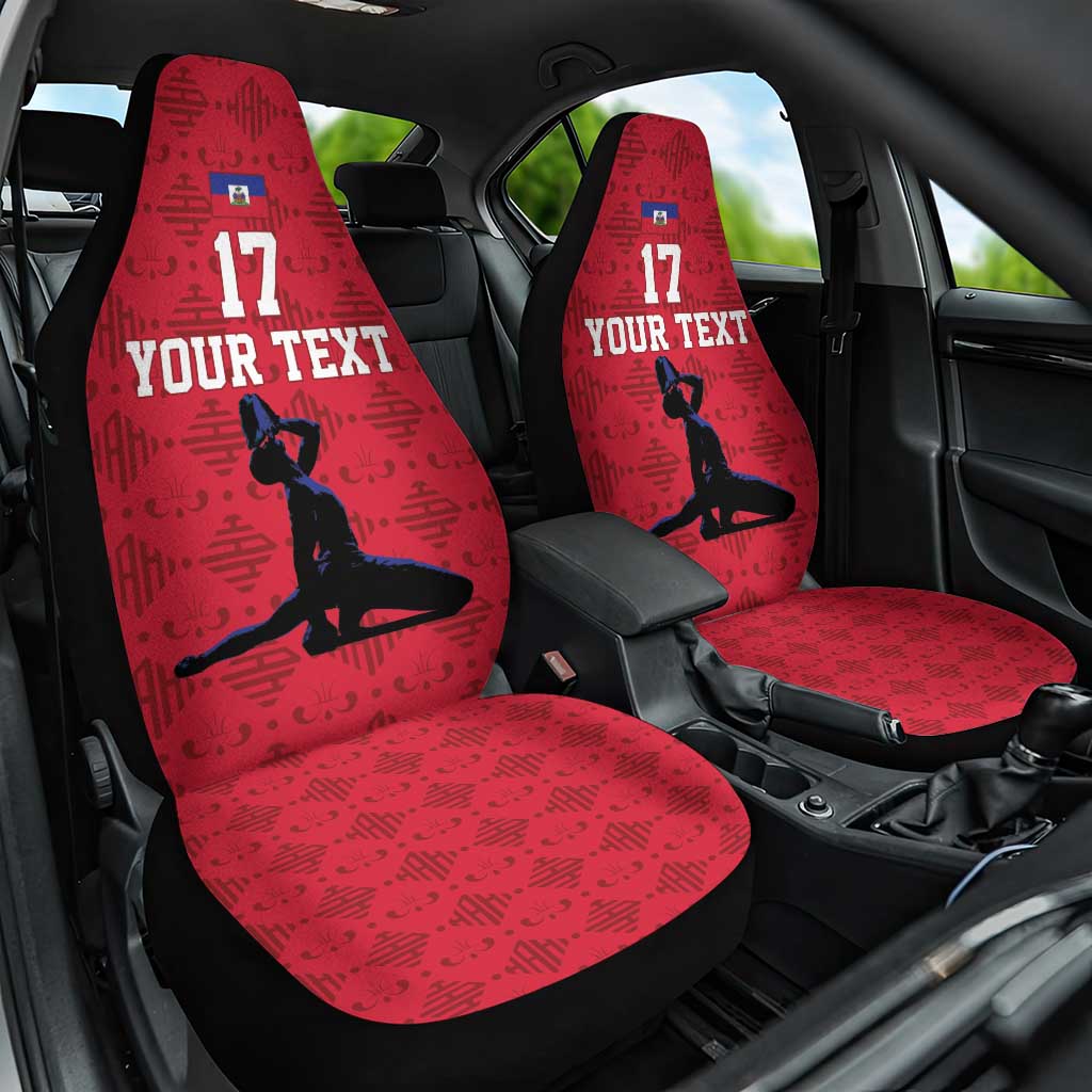 Custom Haiti Football Car Seat Cover Come on Les Grenadiers Red Style