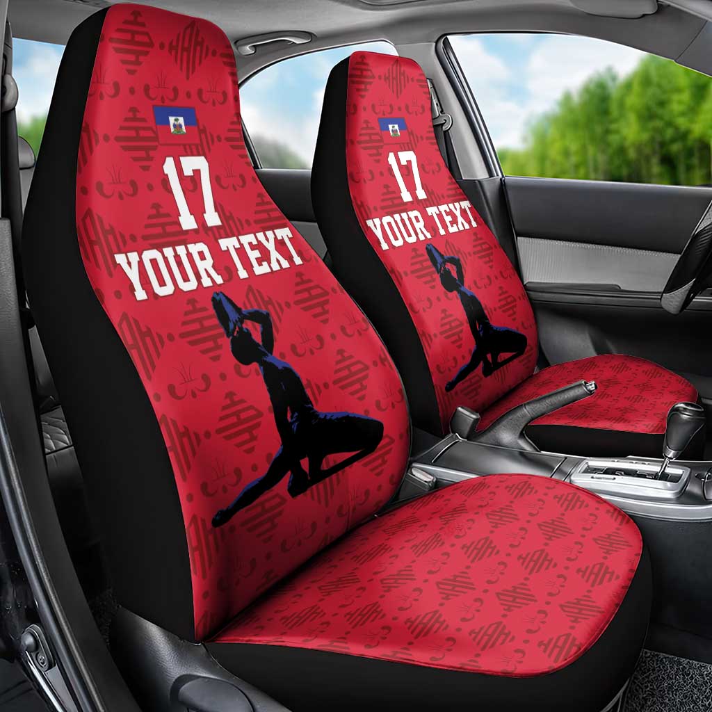 Custom Haiti Football Car Seat Cover Come on Les Grenadiers Red Style