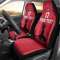 Custom Haiti Football Car Seat Cover Come on Les Grenadiers Red Style