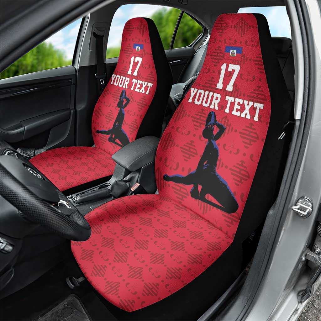Custom Haiti Football Car Seat Cover Come on Les Grenadiers Red Style