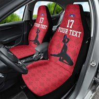 Custom Haiti Football Car Seat Cover Come on Les Grenadiers Red Style