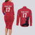 Custom Haiti Football Couples Matching Long Sleeve Bodycon Dress and Long Sleeve Button Shirt Come on Les Grenadiers Red Style