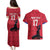 Custom Haiti Football Couples Matching Puletasi and Hawaiian Shirt Come on Les Grenadiers Red Style