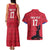 Custom Haiti Football Couples Matching Tank Maxi Dress and Hawaiian Shirt Come on Les Grenadiers Red Style