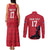 Custom Haiti Football Couples Matching Tank Maxi Dress and Long Sleeve Button Shirt Come on Les Grenadiers Red Style