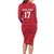 Custom Haiti Football Family Matching Long Sleeve Bodycon Dress and Hawaiian Shirt Come on Les Grenadiers Red Style