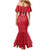 Custom Haiti Football Family Matching Mermaid Dress and Hawaiian Shirt Come on Les Grenadiers Red Style