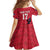 Custom Haiti Football Family Matching Off Shoulder Maxi Dress and Hawaiian Shirt Come on Les Grenadiers Red Style