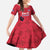 Custom Haiti Football Family Matching Short Sleeve Bodycon Dress and Hawaiian Shirt Come on Les Grenadiers Red Style