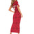 Custom Haiti Football Family Matching Short Sleeve Bodycon Dress and Hawaiian Shirt Come on Les Grenadiers Red Style