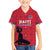 Custom Haiti Football Family Matching Short Sleeve Bodycon Dress and Hawaiian Shirt Come on Les Grenadiers Red Style